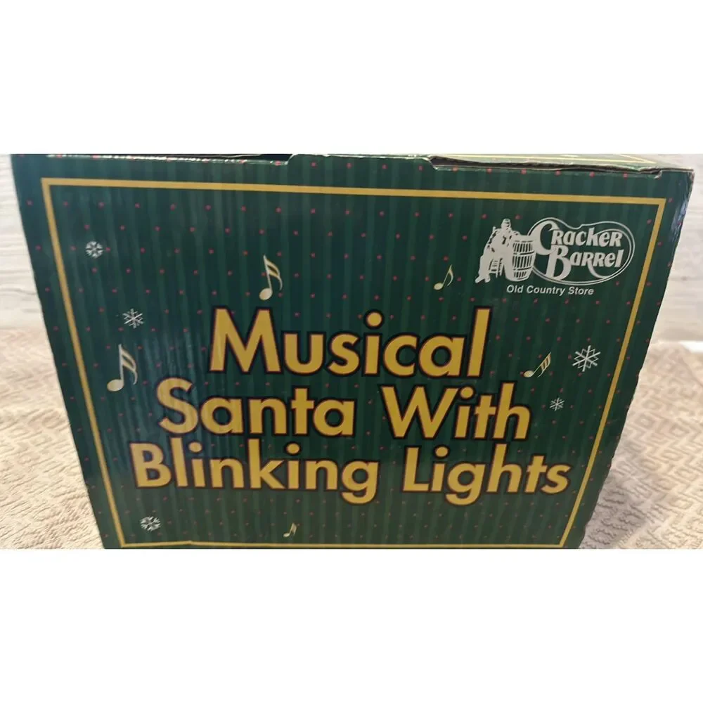 Vintage Santa Under Holy Arch wi5th Christmas Carolers Plays music and light up